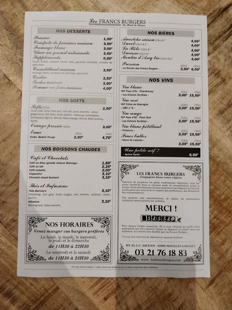 Les Francs Burgers - Menu Image 1